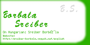 borbala sreiber business card